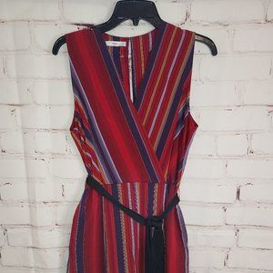 Red striped Romper Sz L